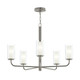 Progress Lighting - P400475-009 - Five Light Chandelier - Mack - Brushed Nickel