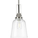 Progress Lighting - P500329-009 - One Light Pendant - Rushton - Brushed Nickel