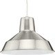Progress Lighting - P5087-09 - One Light Pendant - Metal Shade Pendant - Brushed Nickel