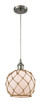manufacturer_finish:Brushed Satin Nickel|manufacturer_glass:White Farmhouse Glass with Brown Rope|light_output:220.00lm|color_temperature:2200K|cri:99