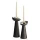 Arteriors - ACI09 - Candle Holders Set of 2 - Argemone - Blackened/Polished Silver