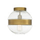 Arteriors - DFI12 - One Light Flush Mount - Garrison - Clear/Antique Brass