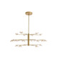 Arteriors - DLC54 - LED Chandelier - Glacielle - Clear/Antique Brass