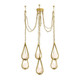 Arteriors - DMC38 - Six Light Chandelier - Ova - Antique Brass/Opal