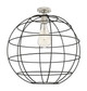 Innovations - 434-1F-PN-CE-22-BK - One Light Semi-Flush Mount - Downtown Urban - Polished Nickel