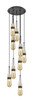 Innovations - 119-452-1P-BK-G452-4ME - Nine Light Pendant - Downtown Urban - Matte Black