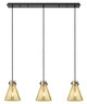 Innovations - 123-410-1PS-BK-G411-8ME - Three Light Linear Pendant - Downtown Urban - Matte Black