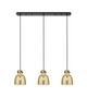 Innovations - 123-410-1PS-BK-G412-8ME - Three Light Linear Pendant - Downtown Urban - Matte Black