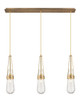 Innovations - 123-452-1P-BB-G452-4SDY - Three Light Linear Pendant - Downtown Urban - Brushed Brass