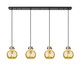 Innovations - 124-410-1PS-BK-G410-8ME - Four Light Linear Pendant - Newton - Matte Black