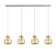 Innovations - 124-410-1PS-PN-G410-8ME - Four Light Linear Pendant - Newton - Polished Nickel