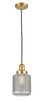 Innovations - 201C-SG-G262-LED - LED Mini Pendant - Franklin Restoration - Satin Gold