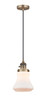 Innovations - 201CSW-BB-G191-LED - LED Mini Pendant - Franklin Restoration - Brushed Brass