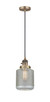 Innovations - 201CSW-BB-G262 - One Light Mini Pendant - Franklin Restoration - Brushed Brass