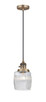 Innovations - 201CSW-BB-G302 - One Light Mini Pendant - Franklin Restoration - Brushed Brass