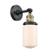 Innovations - 203SW-BAB-G311 - One Light Wall Sconce - Franklin Restoration - Black Antique Brass