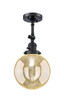 Franklin Restoration One Light Wall Sconce (203SW-BK-G208-8)
