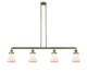 Innovations - 214-AB-G191 - Four Light Island Pendant - Franklin Restoration - Antique Brass
