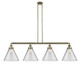 Innovations - 214-AB-G42-L - Four Light Island Pendant - Franklin Restoration - Antique Brass
