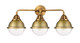Innovations - 288-3W-BB-HFS-62-BB - Three Light Bath Vanity - Nouveau 2 - Brushed Brass