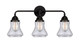 Innovations - 288-3W-BK-G194 - Three Light Bath Vanity - Nouveau 2 - Matte Black