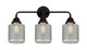 Innovations - 288-3W-BK-G262 - Three Light Bath Vanity - Nouveau 2 - Matte Black