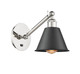 Innovations - 317-1W-PN-M8-BK - One Light Wall Sconce - Ballston - Polished Nickel