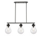 Innovations - 414-3I-BK-8CL - Three Light Island Pendant - Matte Black