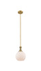 Innovations - 415-1S-BB-G121-8 - One Light Mini Pendant - Ballston - Brushed Brass