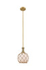 Innovations - 415-1S-BB-G121-8RB - One Light Mini Pendant - Ballston - Brushed Brass