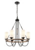 Innovations - 442-6CR-BK-G4421-LED - LED Chandelier - Paladin - Matte Black