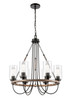 Innovations - 442-6CR-BK-G4422 - Six Light Chandelier - Paladin - Matte Black