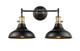 Innovations - 443SW-2W-BAB-M15BK - Two Light Bath Vanity - Metro - Black Antique Brass