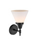 manufacturer_finish:Matte Black|manufacturer_glass:Cased Matte White Large Cone|light_output:220.00lm|color_temperature:2200K|cri:99