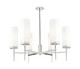 Innovations - 463-6CR-PN-G463-12WH - Six Light Chandelier - Downtown Urban - Polished Nickel