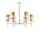 Innovations - 463-6CR-PN-G463-8ME - Six Light Chandelier - Downtown Urban - Polished Nickel