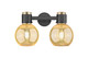 Innovations - 464-2W-BK-G464B-7ME - Two Light Bath Vanity - Downtown Urban - Matte Black