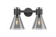 Innovations - 464-2W-BK-G464C-7SM - Two Light Bath Vanity - Downtown Urban - Matte Black