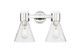 Innovations - 464-2W-PN-G464C-7SDY - Two Light Bath Vanity - Downtown Urban - Polished Nickel