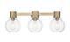 Innovations - 464-3W-BB-G464B-7SDY - Three Light Bath Vanity - Downtown Urban - Brushed Brass