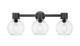Innovations - 464-3W-BK-G464B-7CL - Three Light Bath Vanity - Downtown Urban - Matte Black