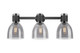 Innovations - 464-3W-BK-G464D-7SM - Three Light Bath Vanity - Downtown Urban - Matte Black