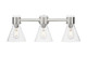 Innovations - 464-3W-SN-G464C-7CL - Three Light Bath Vanity - Downtown Urban - Satin Nickel