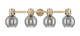 Innovations - 464-4W-BB-G464B-7SM - Four Light Bath Vanity - Downtown Urban - Brushed Brass
