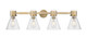 Innovations - 464-4W-BB-G464C-7CL - Four Light Bath Vanity - Downtown Urban - Brushed Brass
