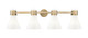Innovations - 464-4W-BB-G464C-7GW - Four Light Bath Vanity - Downtown Urban - Brushed Brass