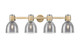 Innovations - 464-4W-BB-G464D-7SM - Four Light Bath Vanity - Downtown Urban - Brushed Brass