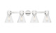 Innovations - 464-4W-PN-G464C-7CL - Four Light Bath Vanity - Downtown Urban - Polished Nickel