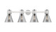 Innovations - 464-4W-SN-G464C-7SM - Four Light Bath Vanity - Downtown Urban - Satin Nickel