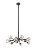 Innovations - 465-12CR-BK-G465-CL - LED Chandelier - Downtown Urban - Matte Black